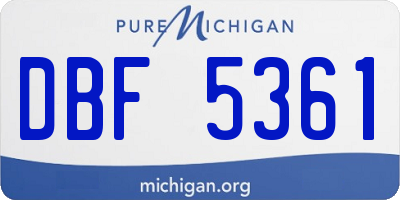 MI license plate DBF5361