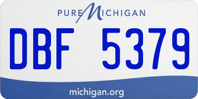 MI license plate DBF5379