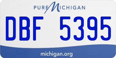 MI license plate DBF5395