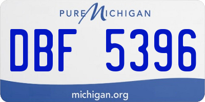 MI license plate DBF5396