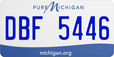 MI license plate DBF5446