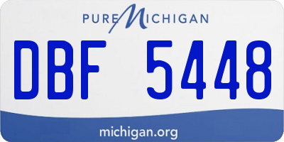 MI license plate DBF5448