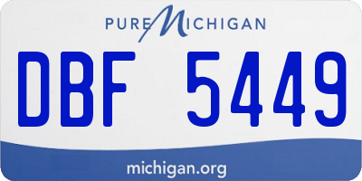MI license plate DBF5449