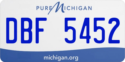 MI license plate DBF5452