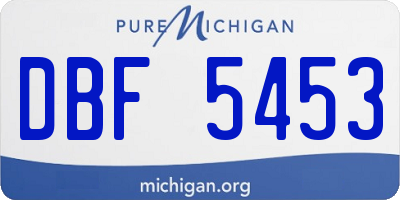 MI license plate DBF5453