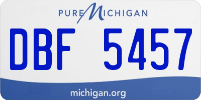 MI license plate DBF5457