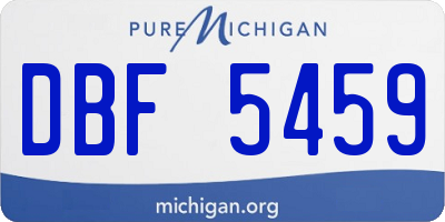 MI license plate DBF5459