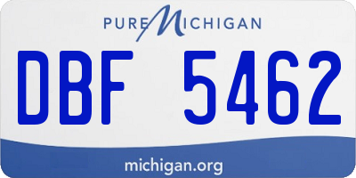 MI license plate DBF5462