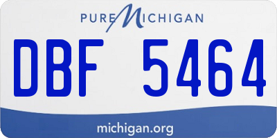 MI license plate DBF5464