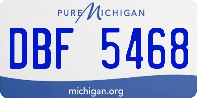 MI license plate DBF5468
