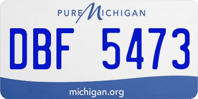 MI license plate DBF5473