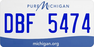MI license plate DBF5474