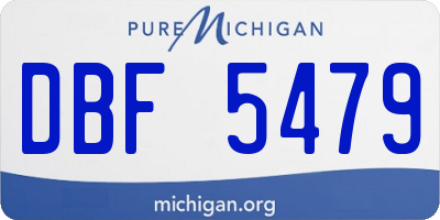 MI license plate DBF5479