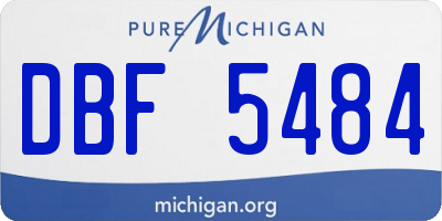 MI license plate DBF5484