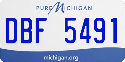 MI license plate DBF5491
