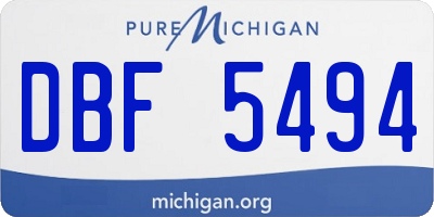 MI license plate DBF5494