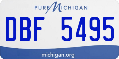 MI license plate DBF5495