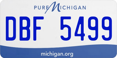 MI license plate DBF5499