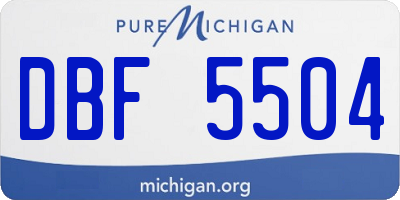 MI license plate DBF5504