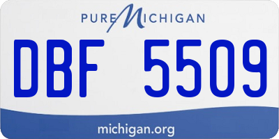 MI license plate DBF5509