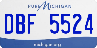 MI license plate DBF5524