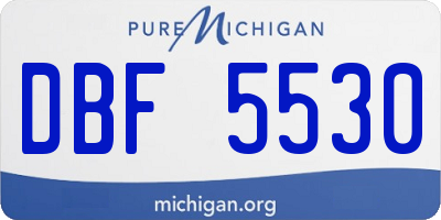 MI license plate DBF5530