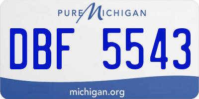 MI license plate DBF5543