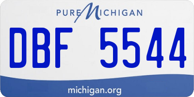 MI license plate DBF5544