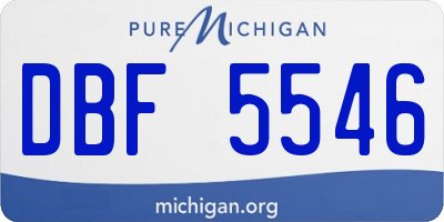 MI license plate DBF5546
