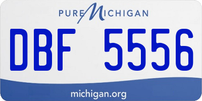 MI license plate DBF5556