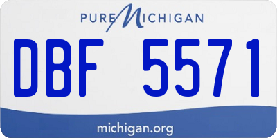 MI license plate DBF5571