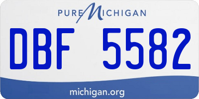 MI license plate DBF5582