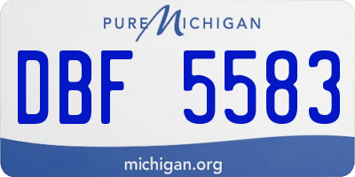 MI license plate DBF5583