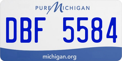 MI license plate DBF5584