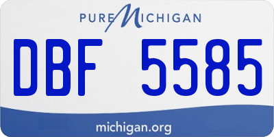 MI license plate DBF5585
