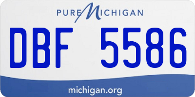 MI license plate DBF5586