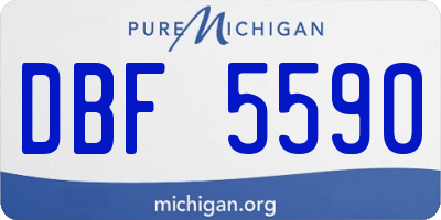 MI license plate DBF5590