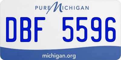 MI license plate DBF5596