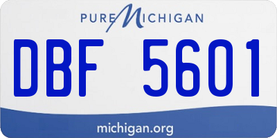 MI license plate DBF5601