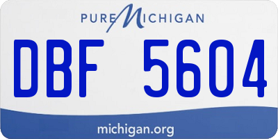 MI license plate DBF5604