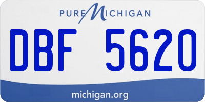 MI license plate DBF5620