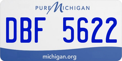 MI license plate DBF5622
