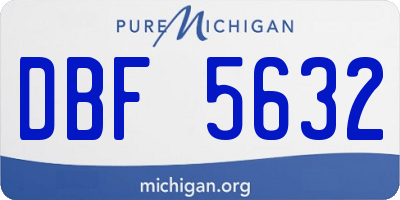 MI license plate DBF5632