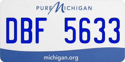 MI license plate DBF5633