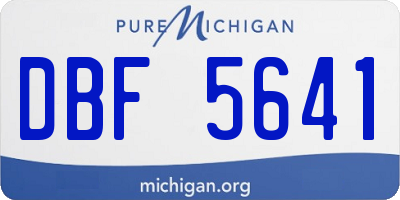 MI license plate DBF5641