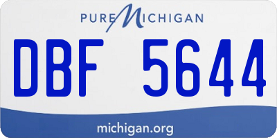 MI license plate DBF5644