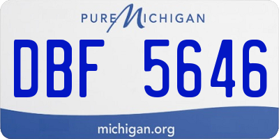 MI license plate DBF5646