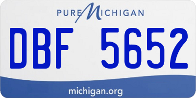 MI license plate DBF5652