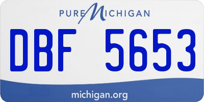 MI license plate DBF5653