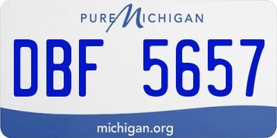 MI license plate DBF5657